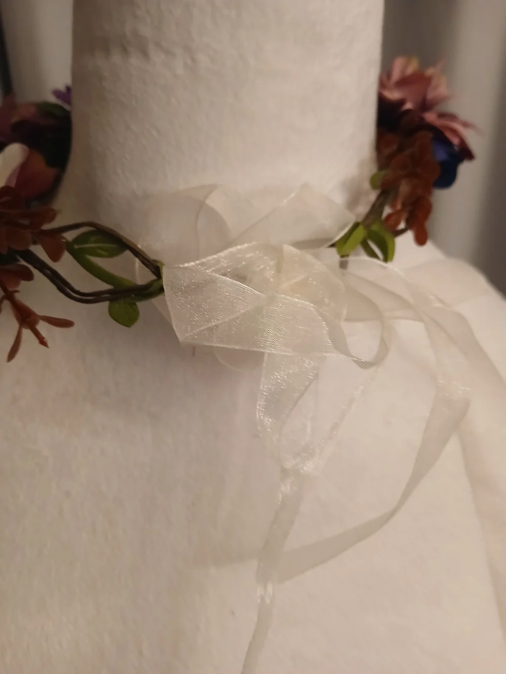 Floral Mix Ribbon Tie Choker Necklace - Multicolor Crown Bridal Festival Fairy